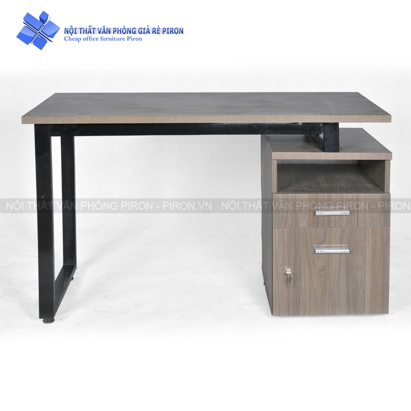 Bàn nhân viên chân sắt có hộc  BS14